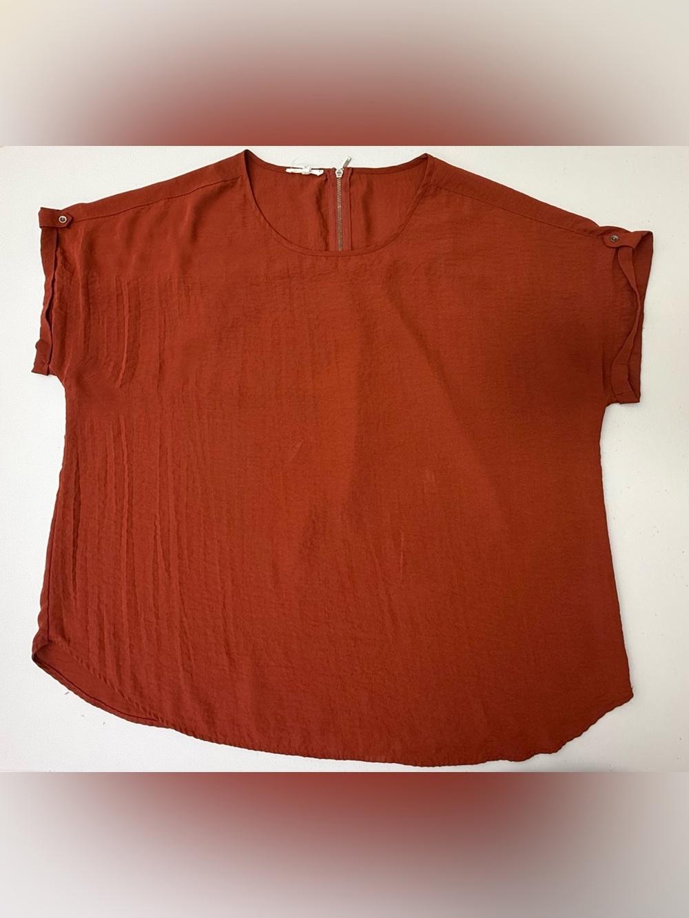 Maurices Rust Short Sleeve Blouse